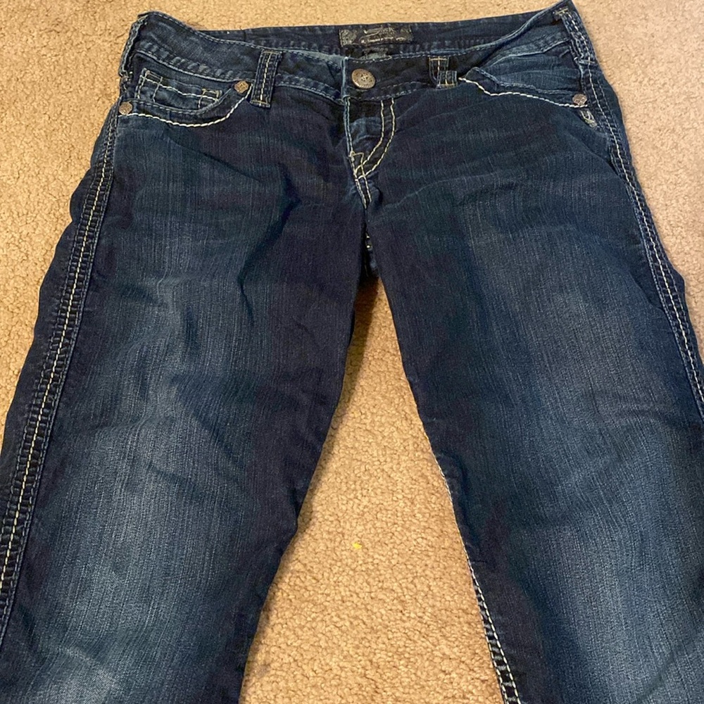 Silver Capri Pants